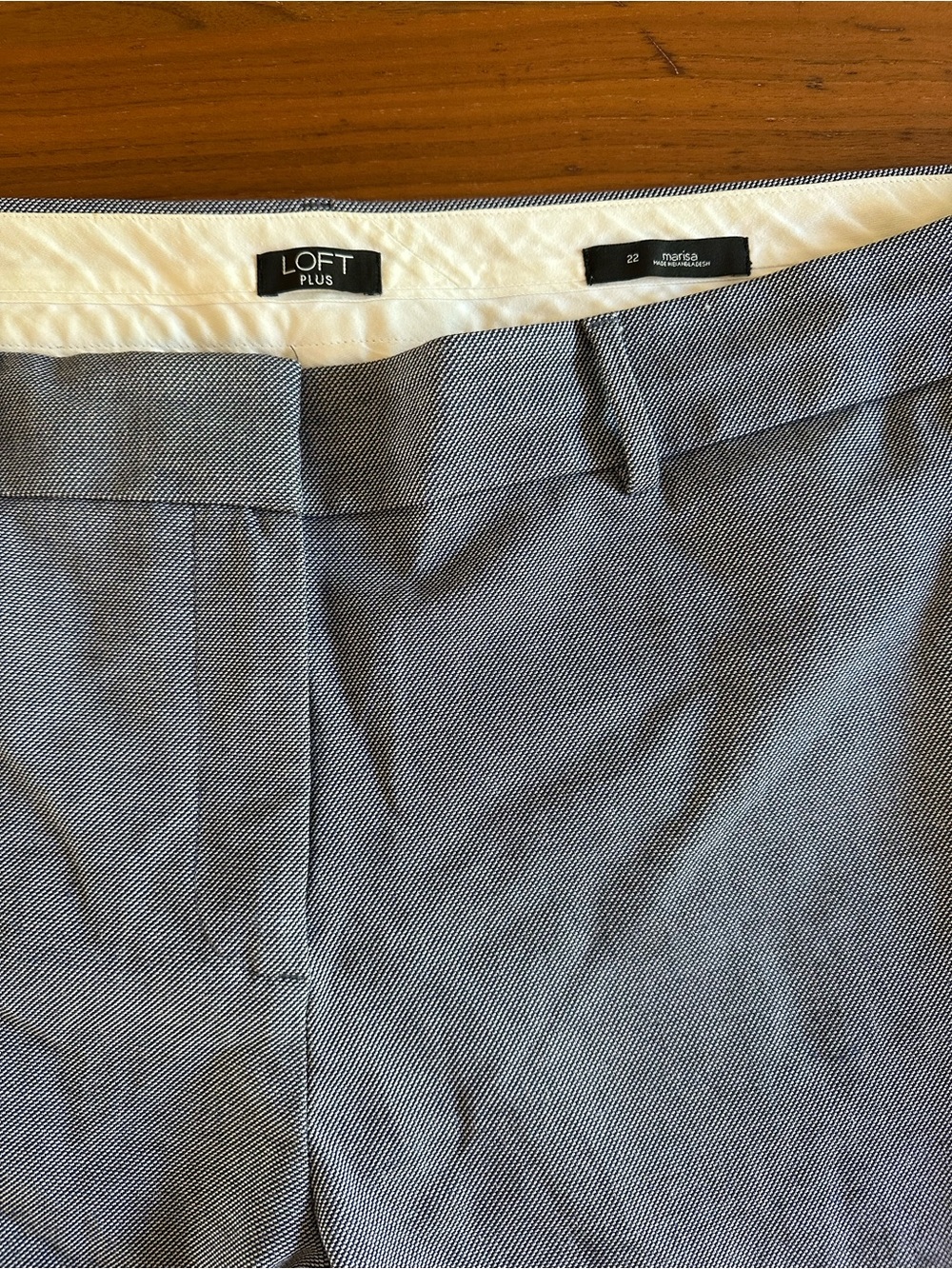 LOFT Plus Gray Cropped Pants